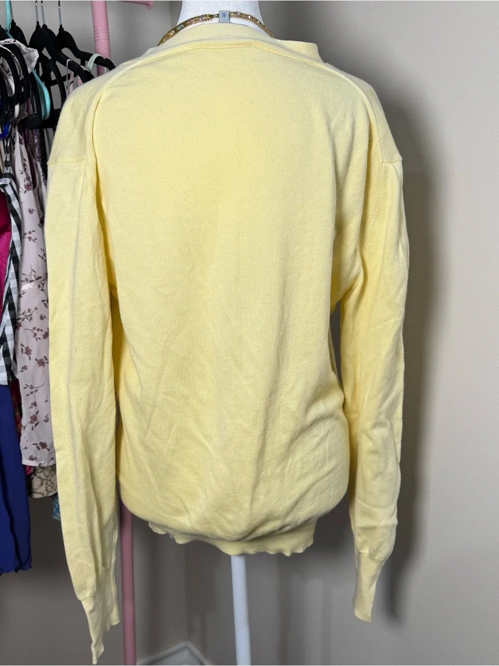 Vivienne Westwood Vintage Pale Yellow Button Women’s Small Cream Cardigan